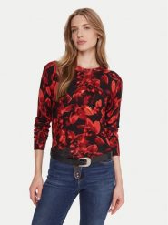 Desigual Sweter Lund 25WWJF16 Czerwony Regular Fit. Czerwone swetry nierozpinane damskie Desigual, xl, bez wzorów, z wiskozy, bez kołnierzyka, bez ramiączek. Za 219.99 zł.