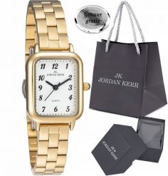 Zegarek Jordan Kerr Zegarek damski SILIA złoty z cyframi. Żółte zegarki damskie Jordan Kerr, złote. Za 159.00 zł.