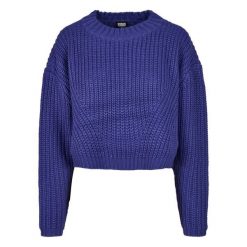 Sweter damski Urban Classics wide oversize (grandes tailles). Niebieskie swetry nierozpinane damskie Urban Classics, na zimę, bez wzorów, bez kołnierzyka, bez ramiączek. Za 214.00 zł.