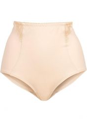 Figi, średnio modelujące sylwetkę. Czarne majtki damskie bonprix, z koronki. Za 77.99 zł.