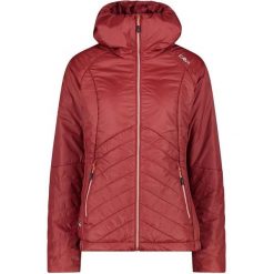 Kurtka puchowa damska z odpinanym kapturem CMP. Czerwone kurtki sportowe damskie CMP, bez wzorów, z puchu, bez ramiączek, z kapturem, trekkingowe. Za 508.50 zł.