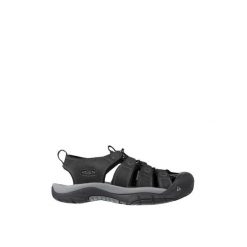 Sandały turystyczne męskie Newport. Czarne buty zimowe męskie Keen, bez wzorów, bez obcasa, bez zapięcia. Za 579.99 zł.