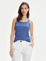 Marella Top Eddy 2413941074 Niebieski Slim Fit. Niebieskie topy damskie Marella, s, bez wzorów, z wiskozy, bez kołnierzyka, bez ramiączek. Za 499.99 zł.