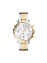 Fossil Zegarek Neutra Chronograph FS6112 Srebrny. Szare zegarki męskie FOSSIL, bez wzorów, srebrne. Za 779.99 zł.