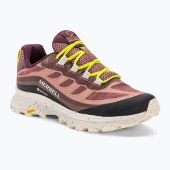 Buty turystyczne damskie Merrell Moab Speed GTX. Brązowe obuwie trekkingowe damskie Merrell, bez zapięcia. Za 529.99 zł.