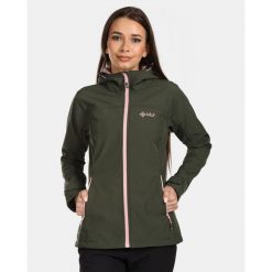 Damska kurtka softshell Kilpi RAVIA-W. Zielone kurtki sportowe damskie Kilpi, l, bez wzorów, z softshellu, bez ramiączek, bez kaptura, trekkingowe. Za 324.99 zł.