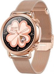 Smartwatch Rubicon RNBE74 Różowe złoto (RNBE74ZIBX). Czerwone zegarki smartwatch Rubicon, bez wzorów. Za 176.70 zł.