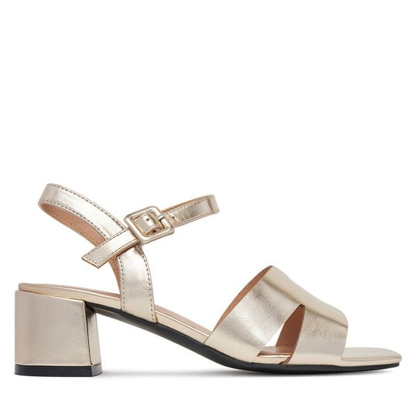 Sandały Clara Barson. Żółte sandały damskie Clara Barson, bez wzorów, bez obcasa, na słupku, bez zapięcia. Za 119.99 zł.