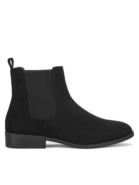 Clara Barson Botki JD23-1222-03 Czarny. Czarne botki damskie Clara Barson, bez wzorów, z materiału, bez obcasa, na płaskiej podeszwie, bez zapięcia. Za 119.99 zł.