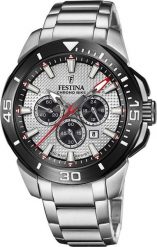 Zegarek Festina Zegarek męski Festina F20641-1 srebrny. Szare zegarki męskie Festina, bez wzorów, srebrne. Za 656.99 zł.