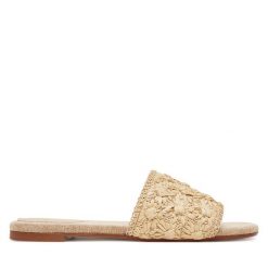 Klapki Castañer. Brązowe klapki damskie Castañer, bez wzorów, bez obcasa, bez zapięcia. Za 549.99 zł.