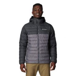 Kurtka puchowa męska Columbia Powder Lite II Hooded. Szare kurtki męskie Columbia, m, bez wzorów, z puchu, sportowe, z kapturem. Za 479.99 zł.
