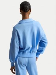 Polo Ralph Lauren Bluza 211B18686005 Błękitny Relaxed Fit. Niebieskie bluzy damskie Polo Ralph Lauren, s, bez wzorów, z bawełny, bez ramiączek, bez kaptura. Za 819.99 zł.