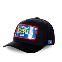 Czapka z daszkiem Capslab Superman Metropolis City DC FG/DC2/1/CAS/SUP1. Czarne czapki damskie CapsLab, bez wzorów. Za 109.00 zł.