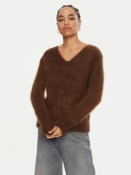 Dixie Sweter M277K009A Brązowy Regular Fit. Brązowe swetry nierozpinane damskie Dixie, m, bez wzorów, z syntetyku, bez kołnierzyka, bez ramiączek. Za 449.99 zł.
