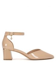 Lasocki Czółenka WYL3296-3Z Beżowy. Brązowe czółenka damskie Lasocki, bez wzorów, ze skóry, bez obcasa, bez zapięcia. Za 159.99 zł.