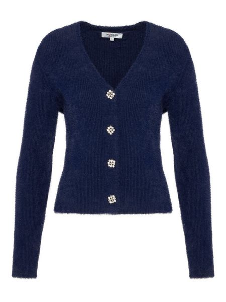 Morgan Kardigan 252-MCLEMI Écru Regular Fit. Kardigany damskie Morgan, s, bez wzorów, z syntetyku, bez kołnierzyka. Za 269.99 zł.