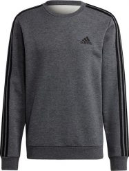 Adidas Bluza męska adidas Essentials Fleece szara H12166. Szare bluzy męskie Adidas, m, bez wzorów, bez ramiączek, bez kaptura. Za 198.86 zł.