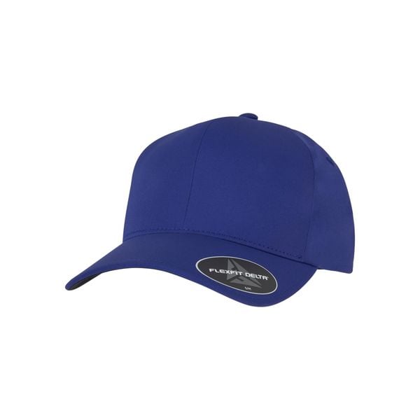 Czapka bejsbolówka Flexfit Delta. Niebieskie czapki damskie FLEXFIT, bez wzorów, z elastanu, eleganckie. Za 118.30 zł.