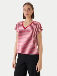 Morgan T-Shirt 261-DIVA Czerwony Regular Fit. Czerwone t-shirty damskie Morgan, m, bez wzorów, z wiskozy, bez kołnierzyka, bez ramiączek. Za 149.99 zł.
