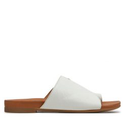 Klapki Piazza. Białe klapki damskie Piazza, bez wzorów, bez obcasa, bez zapięcia. Za 349.99 zł.