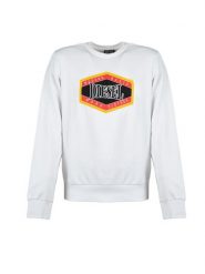 Diesel Bluza "Felpa" | A06499-0HAYT | Mężczyzna | Biały. Białe bluzy męskie Diesel, m, bez wzorów, z bawełny, sportowe, bez ramiączek, bez kaptura. W wyprzedaży za 299.00 zł.