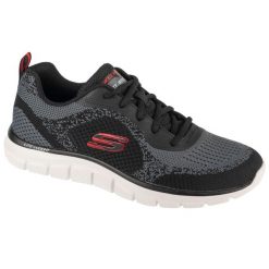 Buty sportowe Sneakersy męskie, Track - Leshur. Czarne buty sportowe męskie Skechers, bez wzorów, bez zapięcia. Za 249.99 zł.