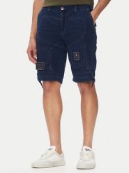 Aeronautica Militare Szorty jeansowe 251BE252CT3507 Granatowy Regular Fit. Niebieskie szorty męskie Aeronautica Militare, bez wzorów, z bawełny. Za 509.99 zł.
