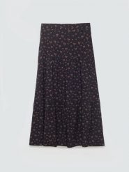 Spódnica damska midi z wiskozy z motywem kwiatowym czarna Vendi 906. Czarne spódnice damskie BIG STAR, l, bez wzorów, ze skóry, eleganckie, midi, dopasowane. Za 179.99 zł.