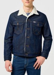 MESKA KURTKA JEANSOWA WRANGLER SHERPA DENIM JACKET CLEAN RINSE 112371364. Kurtki męskie Wrangler, m, bez wzorów, z denimu, bez kaptura. Za 449.99 zł.