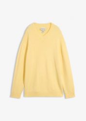 Sweter z mieszanki wiskozy. Brązowe swetry nierozpinane damskie bonprix, bez wzorów, z wiskozy, bez kołnierzyka, bez ramiączek. Za 129.99 zł.