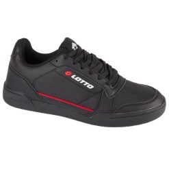 Buty męskie sportowe trampki Lotto NANDU. Czarne buty sportowe męskie Lotto, bez wzorów, casualowe, bez zapięcia. Za 95.00 zł.
