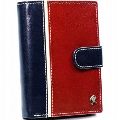 Portfel męski czerwono-granatowy Rovicky 331L-RBA-D NAVY-RED. Czerwone portfele męskie ROVICKY, bez wzorów, ze skóry. Za 84.00 zł.