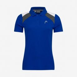 Koszulka polo damska CLUB 22 Tech. Niebieskie koszulki sportowe damskie Head, m, bez wzorów, z poliesteru, bez ramiączek, tenisowe. W wyprzedaży za 140.00 zł.