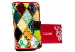 Portfel damski w patchworkowy wzór Lorenti [DH] 86302. Portfele damskie LORENTI, ze skóry. Za 80.99 zł.