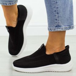 Czarne sportowe buty damskie Potocki 01312. Czarne obuwie sportowe damskie POTOCKI, na lato, bez wzorów, z jeansu, bez zapięcia, trekkingowe. Za 139.00 zł.