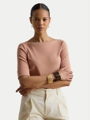 LAUREN RALPH LAUREN T-Shirt Judy 200654963203 Różowy Regular Fit. Czerwone t-shirty damskie Lauren Ralph Lauren, m, bez wzorów, z bawełny, bez kołnierzyka, bez ramiączek. Za 289.99 zł.