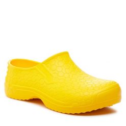 Klapki Dry Walker. Żółte klapki damskie Dry Walker, bez wzorów, bez obcasa, bez zapięcia. Za 59.99 zł.
