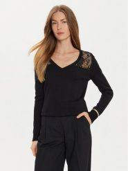 Morgan Sweter 242-MCOURSE Czarny Regular Fit. Czarne swetry nierozpinane damskie Morgan, xs, bez wzorów, z syntetyku, bez kołnierzyka, bez ramiączek. Za 149.99 zł.