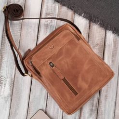 Listonoszka męska na ramię skórzana torba męska koniakowa vintage Paolo Peruzzi AY-04-HCG. Torby na ramię męskie z nylonu, na ramię. Za 149.00 zł.