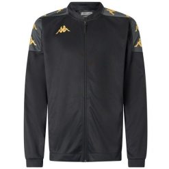 Kurtka z dresu Kappa Giullio. Czarne kurtki męskie Kappa, l, bez wzorów, z dresówki, sportowe, bez kaptura. Za 263.50 zł.