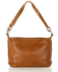 Shopperka skórzana MARCO MAZZINI camelowa 414a. Brązowe shopperki damskie bez wzorów, ze skóry, do ręki, bez dodatków. Za 436.00 zł.