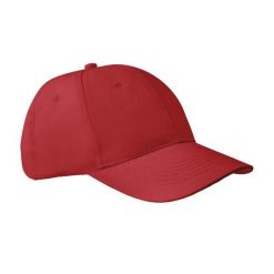 Czapka Z Daszkiem Apollo 6 Panel. Czerwone czapki damskie SOL'S, bez wzorów. Za 23.99 zł.