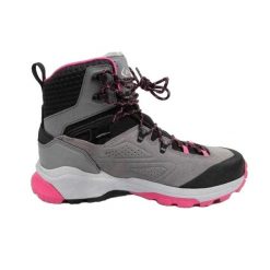 Damskie Skórzane Buty Trekkingowe Reactive GTX. Szare obuwie trekkingowe damskie Aku, z gore-texu, bez zapięcia. Za 650.99 zł.