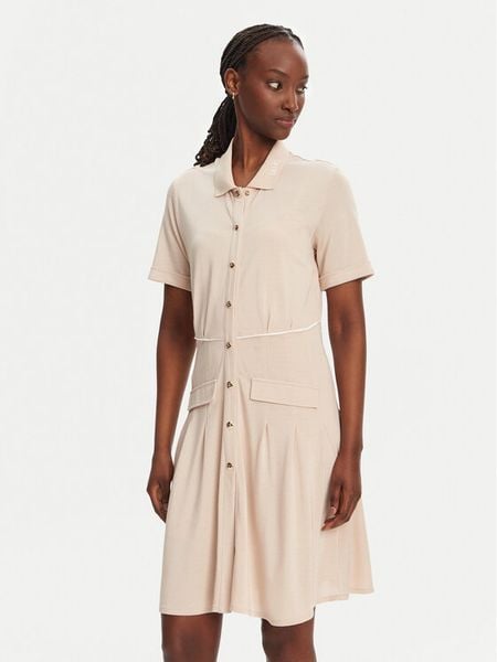 Liu Jo Sport Sukienka koszulowa TA5207 J4883 Beżowy Regular Fit. Brązowe sukienki damskie Liu Jo Sport, xl, bez wzorów, z wiskozy, sportowe, bez kołnierzyka, bez ramiączek, koszulowe. Za 509.99 zł.