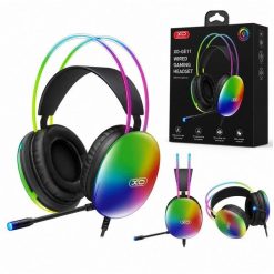 Słuchawki XO Przewodowe jack 3,5mm - USB-A nauszne czarne RGB mikrofon (GE11). Czarne słuchawki nauszne XO. Za 67.99 zł.