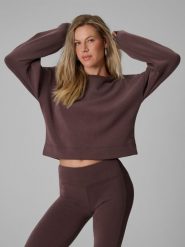 4F Bluza dresowa regular z modalem damska - brązowa S. Brązowe bluzy damskie 4F, s, bez wzorów, z dresówki, klasyczne, bez ramiączek, bez kaptura. Za 169.99 zł.