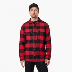 Koszula turystyka męska Swedemount Nordkap Flannel Shirt II oddychająca. Niebieskie koszule męskie SWEDEMOUNT, m, bez wzorów, z bawełny, bez kołnierzyka, bez ramiączek. Za 199.99 zł.