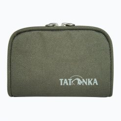 Portfel Tatonka Plain. Zielone portfele męskie Tatonka, bez wzorów, z materiału. Za 99.99 zł.