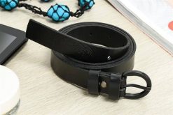 Beltimore skórzany damski pasek 2,5 cm czarny A65 : Kolory - czarny, Rozmiar pasków - r.85-100 cm. Czarne paski damskie bez wzorów. Za 47.90 zł.